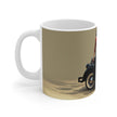 Vintage  Car Glamour London Mug, Enthusiast Gift, Coffee Cup, Retro, Unique, Mug, Glamour, Retro, Woman, Dress, Red