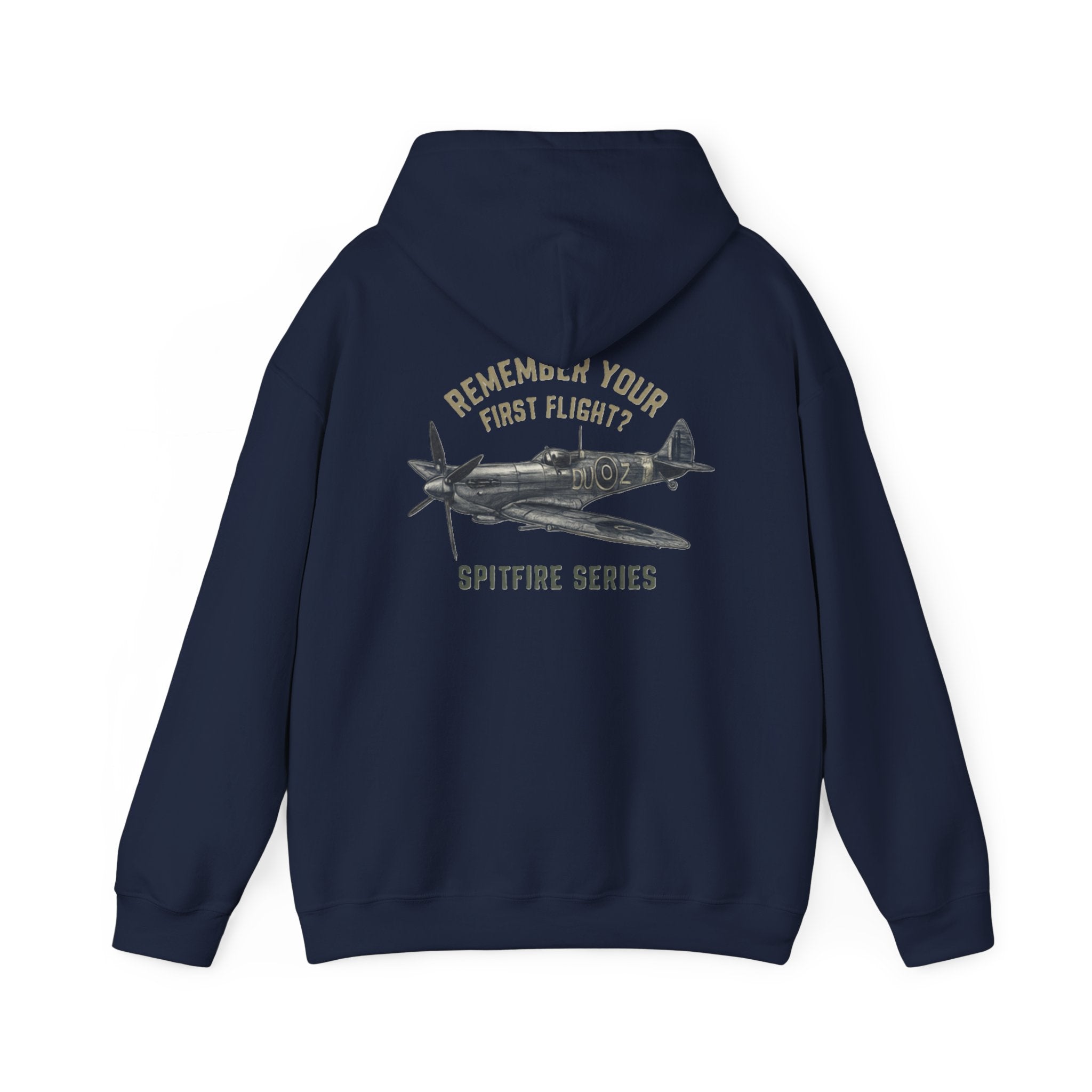 Back view of the Spitfire Series Hoodie showing the &