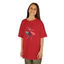 Kids Dance T-Shirt — Colorful Ballerina Graphic Tee featuring durable ribbed collar and no side seams.