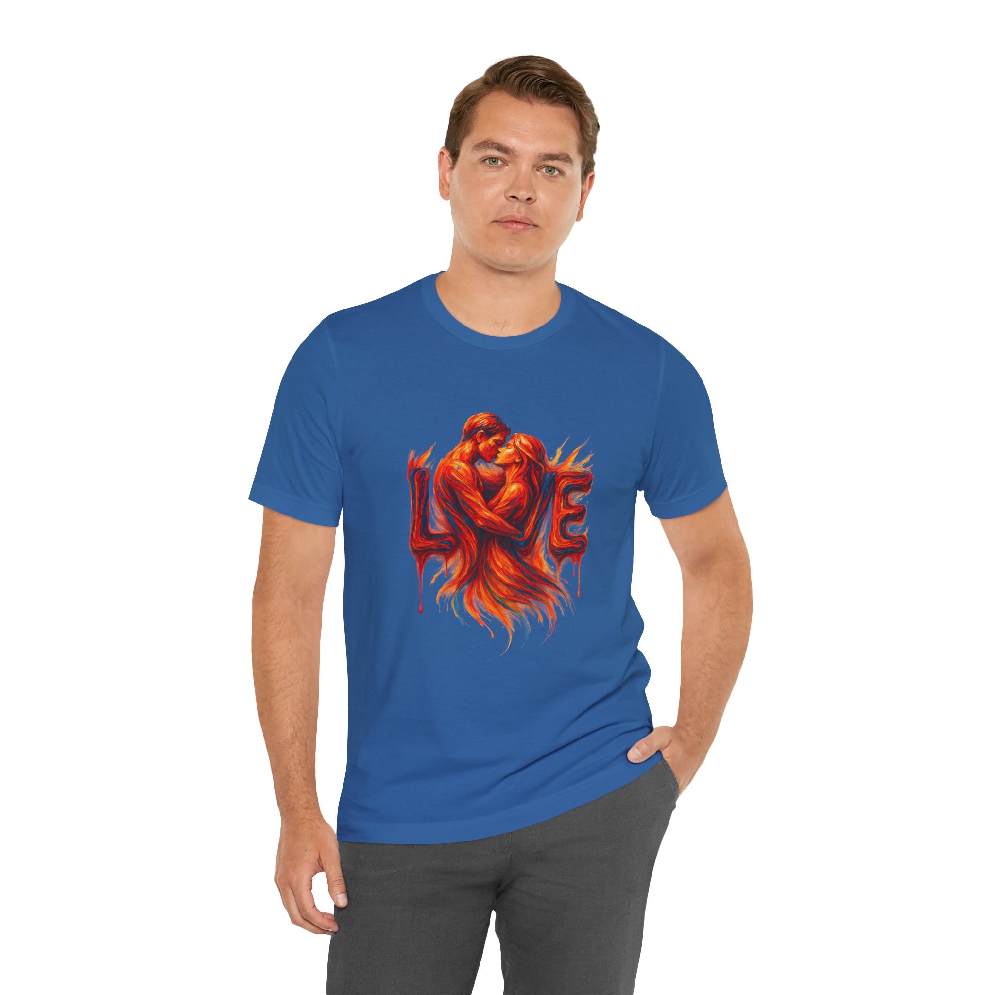 Love Embrace T-Shirt For Him, Romantic Tee, Gift for Couples, Valentine's Day Apparel, Cute Love Shirt, Sweetheart Gift