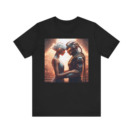 Futuristic Love Tee | Sci-Fi Enthusiast Shirt, Unisex Graphic Tee, Gift for Him, Casual Wear, Geeky Apparel