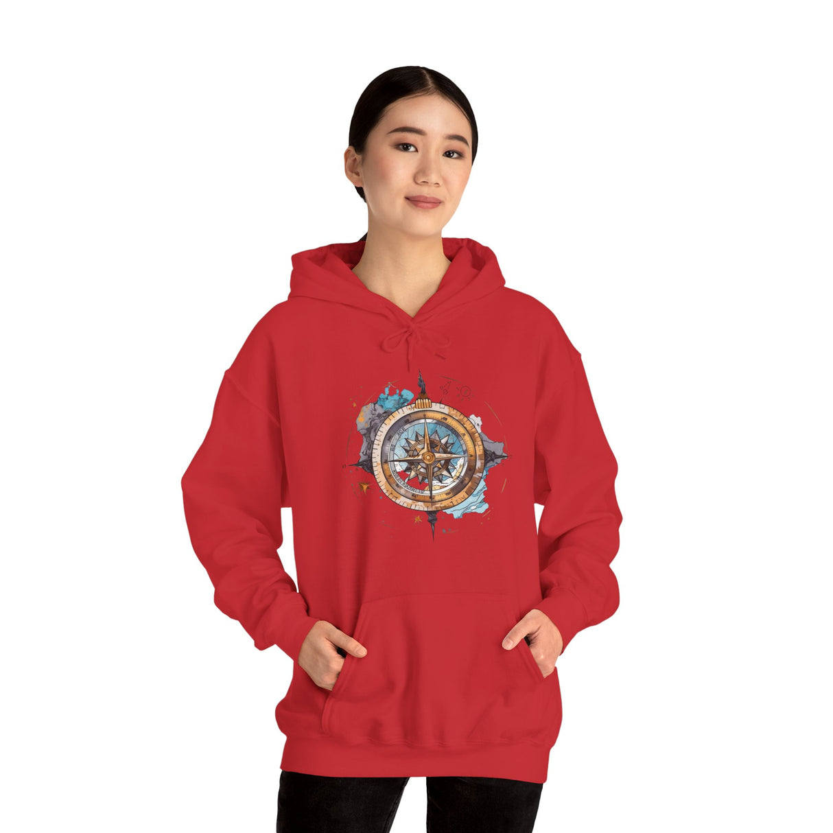 The classic fit of the Compass Rose Hoodie, made for comfort and style on any journey.