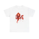 Close-up of Love Silhouette T-Shirt - Romantic Dripping Heart Design showing detailed colors and dripping effect.