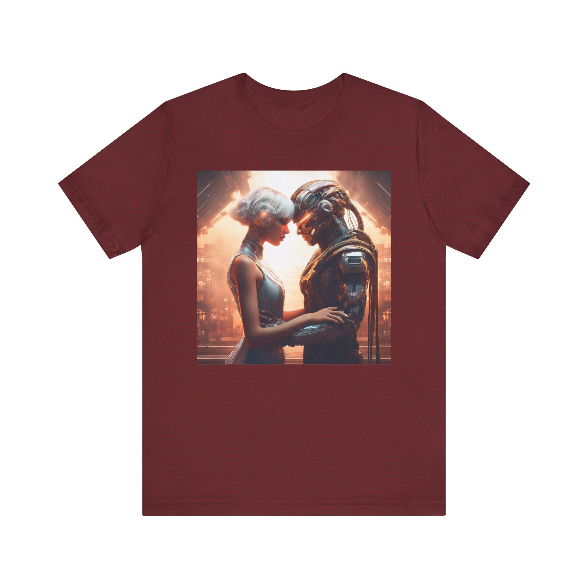 Futuristic Love Tee | Sci-Fi Enthusiast Shirt, Unisex Graphic Tee, Gift for Him, Casual Wear, Geeky Apparel