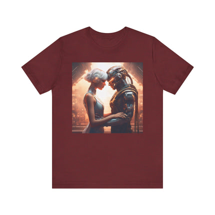 Futuristic Love Tee | Sci-Fi Enthusiast Shirt, Unisex Graphic Tee, Gift for Him, Casual Wear, Geeky Apparel