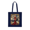 Interior view of the Vintage Pinup Tote Bag highlighting its spaciousness and double-sided design option with artistic print.