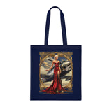 Interior view of the Vintage Pinup Tote Bag highlighting its spaciousness and double-sided design option with artistic print.