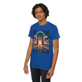 Cosmic Gateway Tee — Sci-Fi Sunset Portal Graphic T-Shirt with a stunning sci-fi sunset portal design visible.
