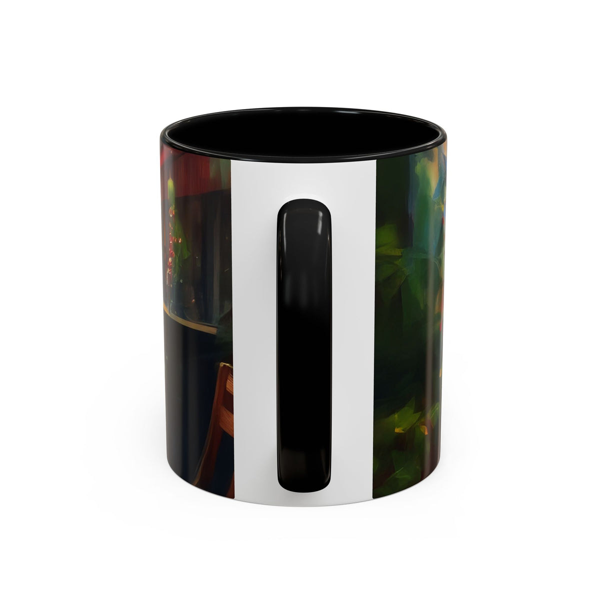 Inside view of the Parisian Dream Coffee Mug - 11oz showing colorful interior.