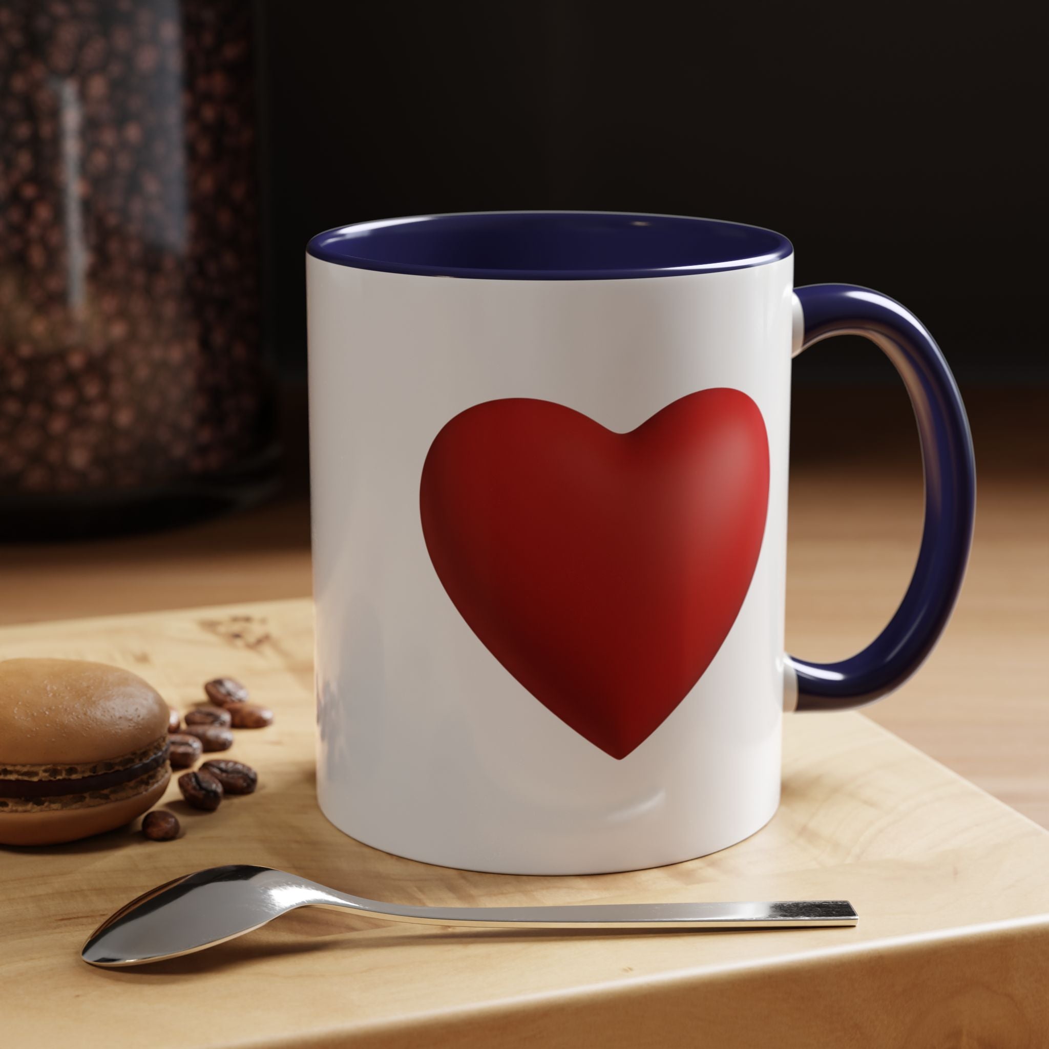 Heart Accent Coffee Mug – Red Heart Design (11oz)