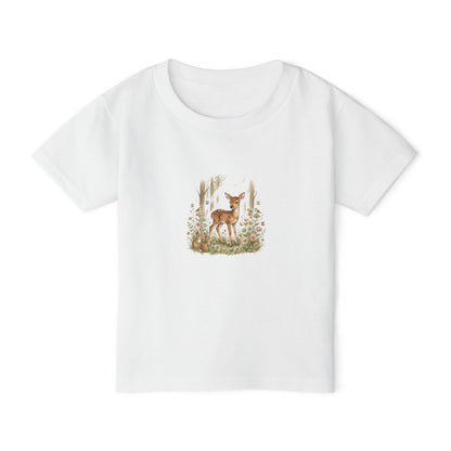 Gentle Deer Toddler Tee — Cute Baby Fawn Woodland Graphic T-Shirt