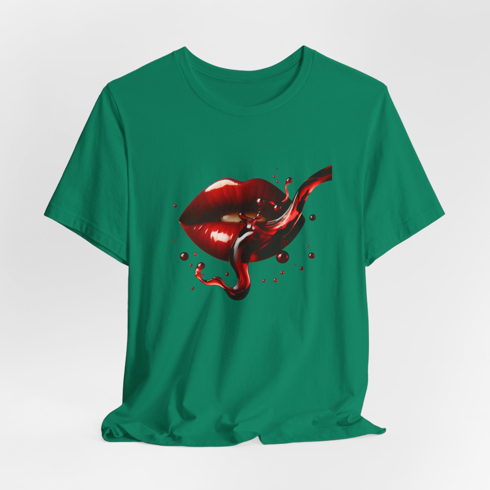 Red Lip Design Unisex Jersey Tee | Casual Wear, Trendy Shirt, Gift for Her, Summer Style, Statement Top