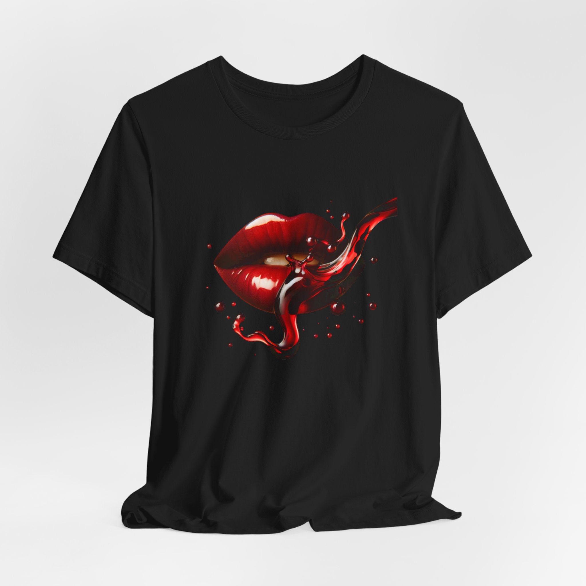 Red Lip Design Unisex Jersey Tee | Casual Wear, Trendy Shirt, Gift for Her, Summer Style, Statement Top