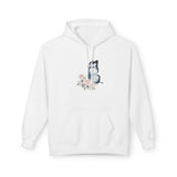 Butterfly Floral Hoodie — Watercolor Blue Butterfly with Pink Flowers US