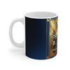 Vintage Retro Car Mug, Enthusiast Gift, Coffee Cup, Retro, Unique Pilot Mug, Glamour, Retro, Woman, Car, Dress, Red