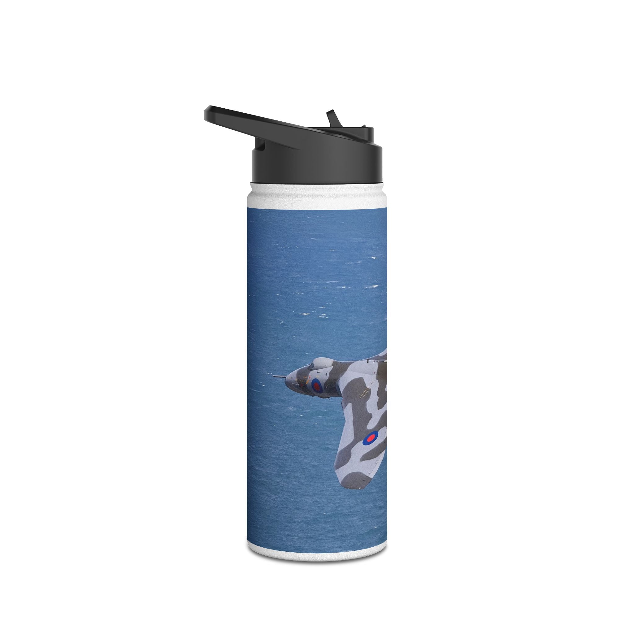 Vulcan Stainless Steel Water Bottle, Jet Design, Gift for Pilot, Travel Hydration, Airforce Lover, Outdoor Adventures, Vulcan, Bomber, British, V-Bomber, RAF, British, Aviation,