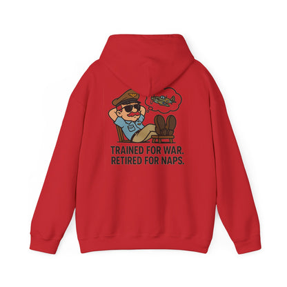 Double-lined hood and matching drawcord of the Retired for Naps Hoodie, designed for comfort and style.