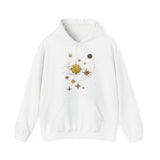 Casual outfit featuring the Celestial Compass Hoodie with jeans, styled for everyday wear.