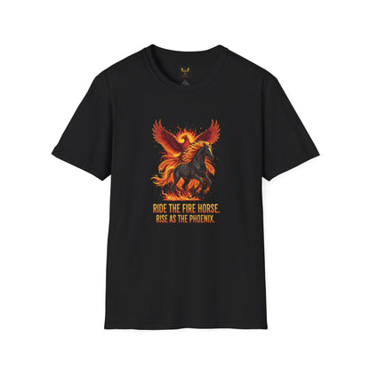 Phoenix Horse T-Shirt Ride the Fire Horse Rise as Phoenix