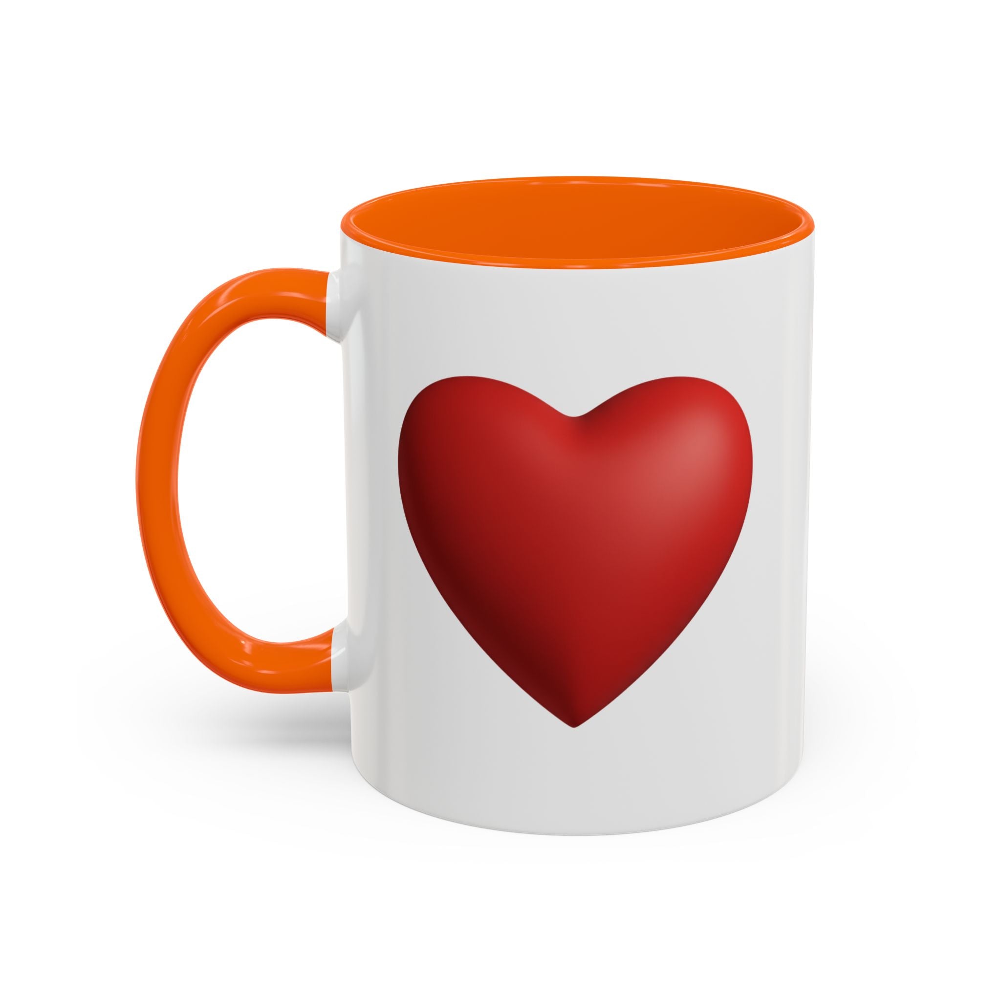 Heart Accent Coffee Mug – Red Heart Design (11oz)