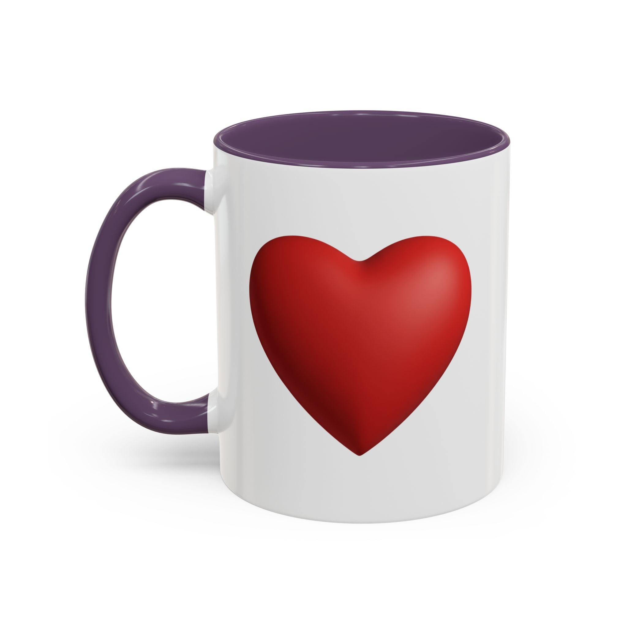 Heart Accent Coffee Mug – Red Heart Design (11oz)