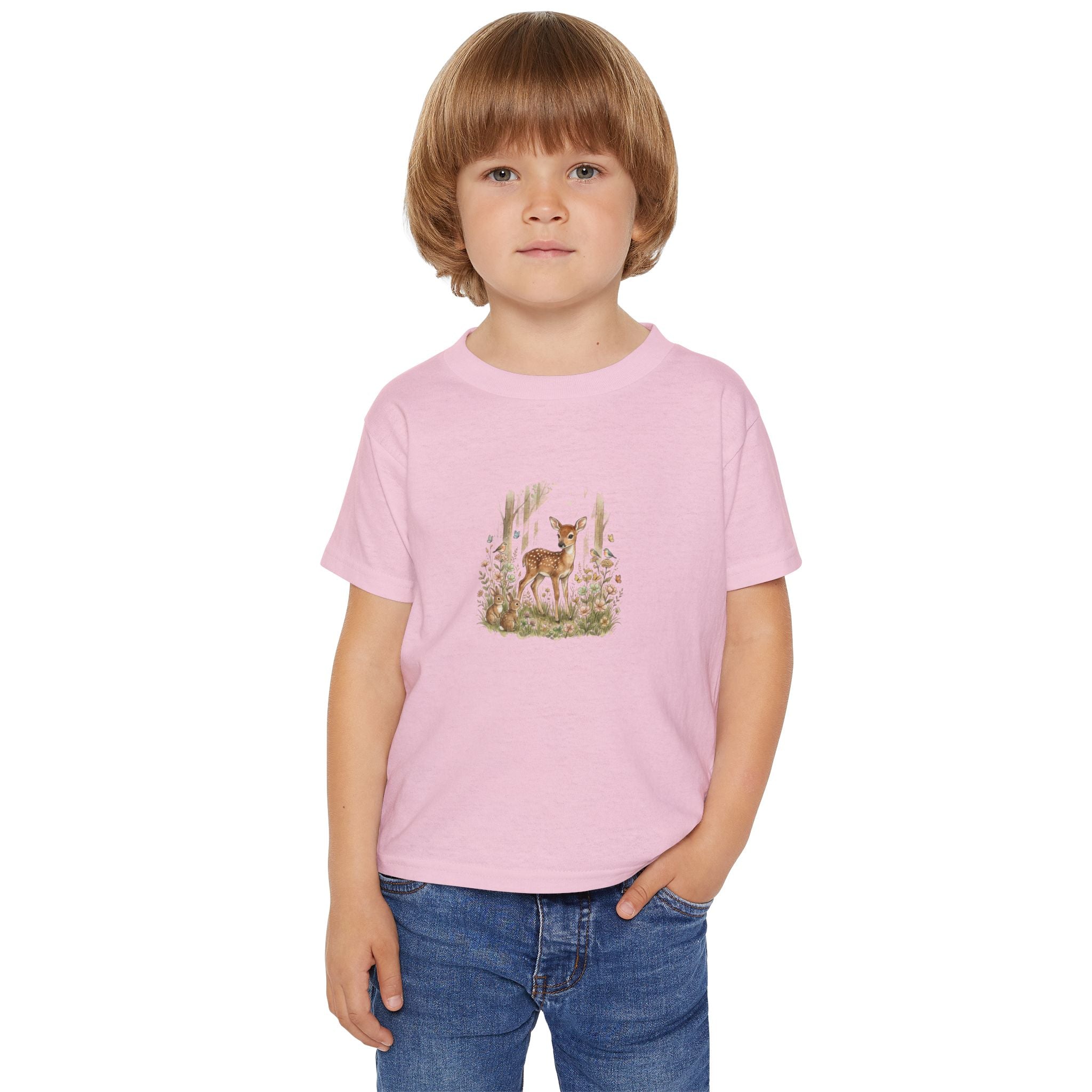Gentle Deer Toddler Tee — Cute Baby Fawn Woodland Graphic T-Shirt