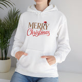 Merry Christmas Hoodie on display highlighting the festive holiday theme.