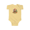 Close-up of the snap closure on Baby Christmas Elf Bodysuit — Cute Holiday Infant Onesie for easy diaper changes