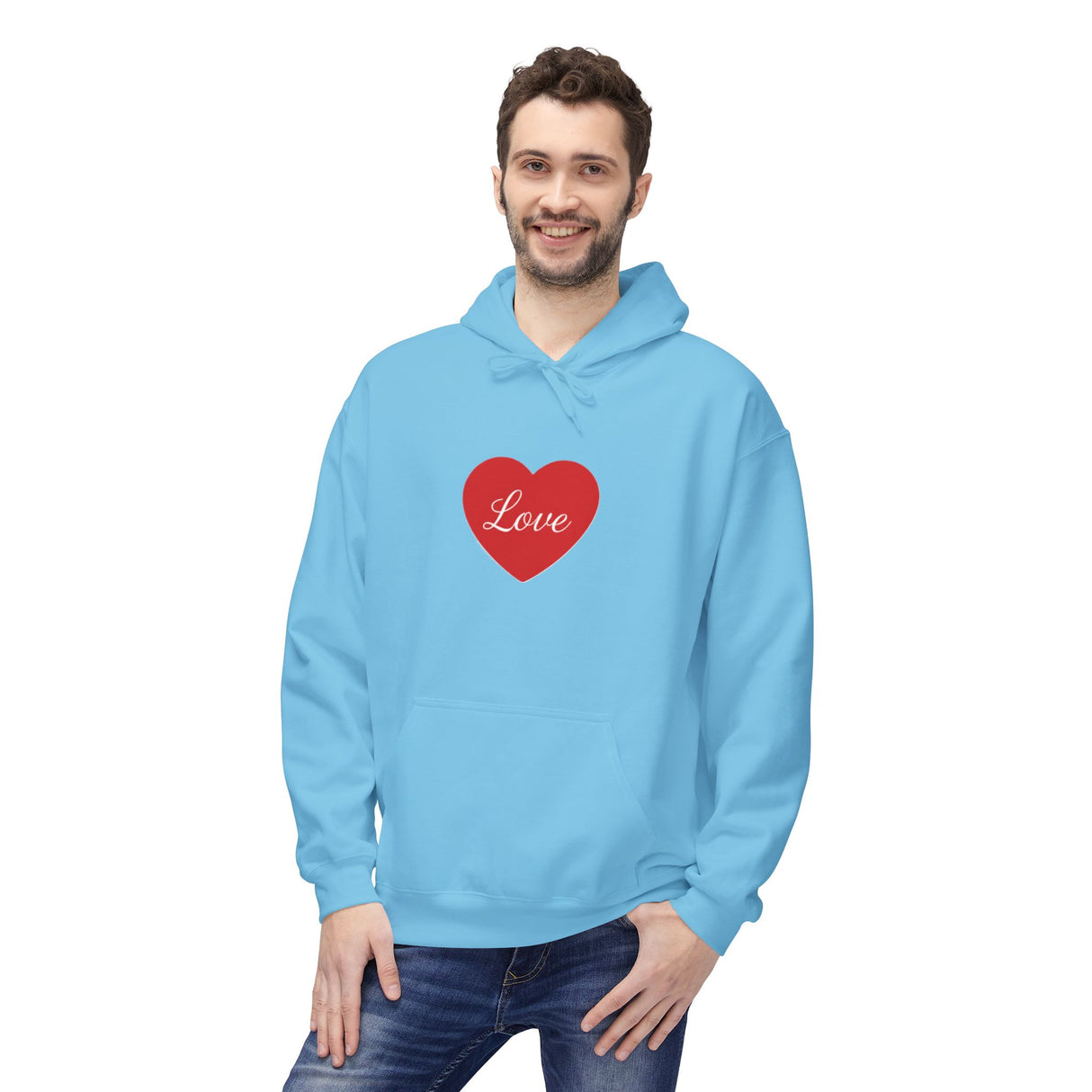 Love Heart Hoodie — Red Heart Graphic Pullover
