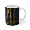 Vintage Glamour Car Mug, Car Enthusiast Gift, Coffee Cup, Retro, Unique Pilot Mug, Glamour, Retro, Woman, Car, Dress, Red