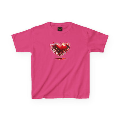 Red Heart Splash Graphic Tee  — Kids T‑Shirt