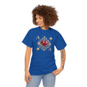 The back of the Ace of Hearts T-Shirt, emphasizing the durable design and high-detail print quality.