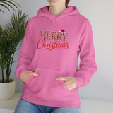 Merry Christmas Hoodie worn outdoors capturing winter holiday spirit.