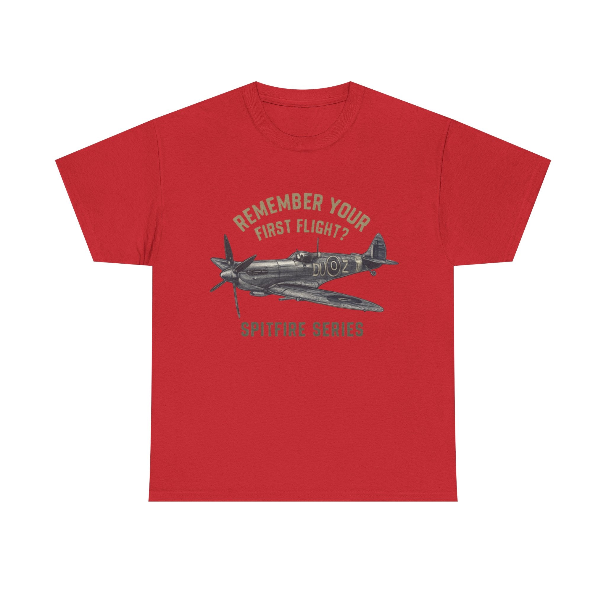 The Spitfire Series T-Shirt in a muted color palette, highlighting the vintage-inspired design.