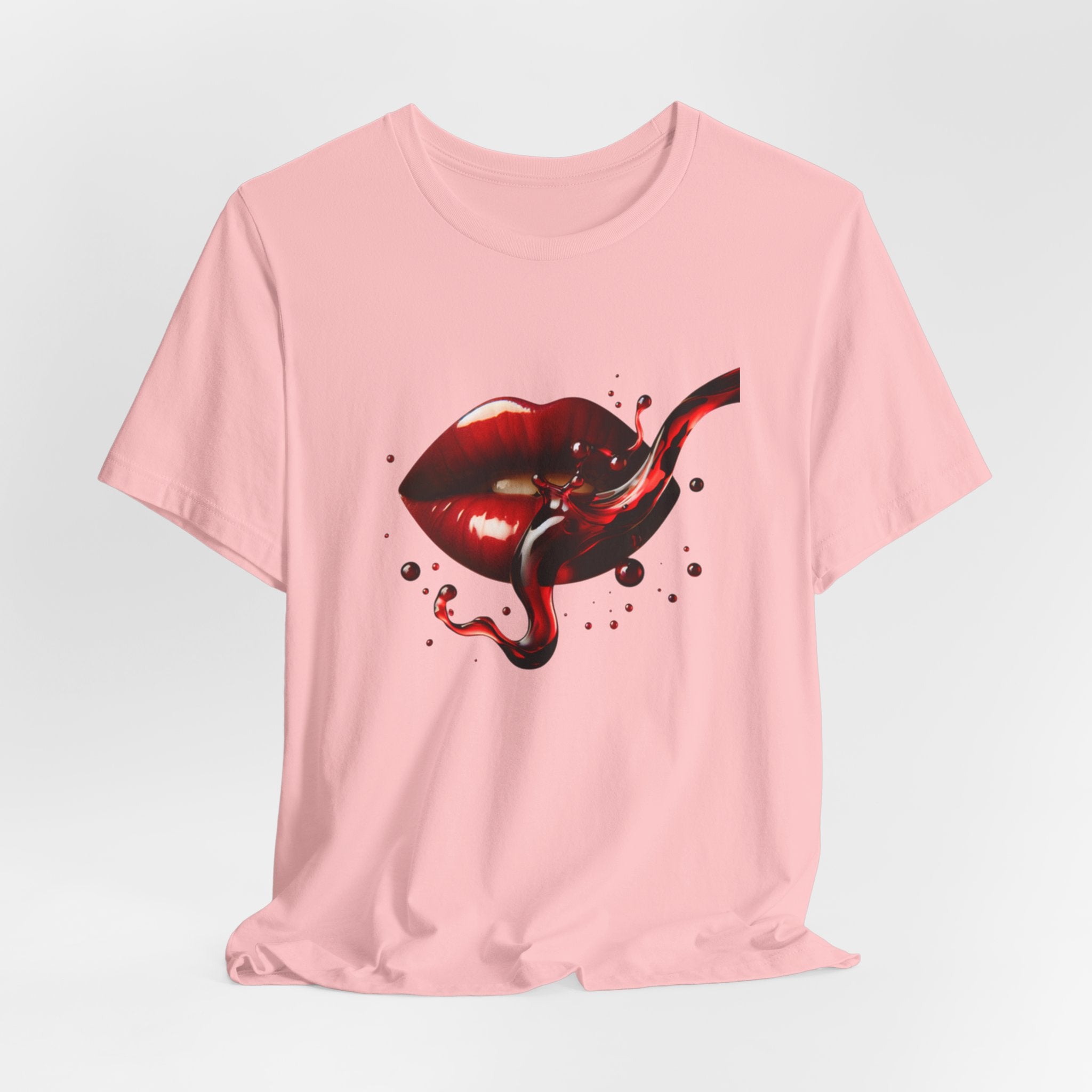 Red Lip Design Unisex Jersey Tee | Casual Wear, Trendy Shirt, Gift for Her, Summer Style, Statement Top