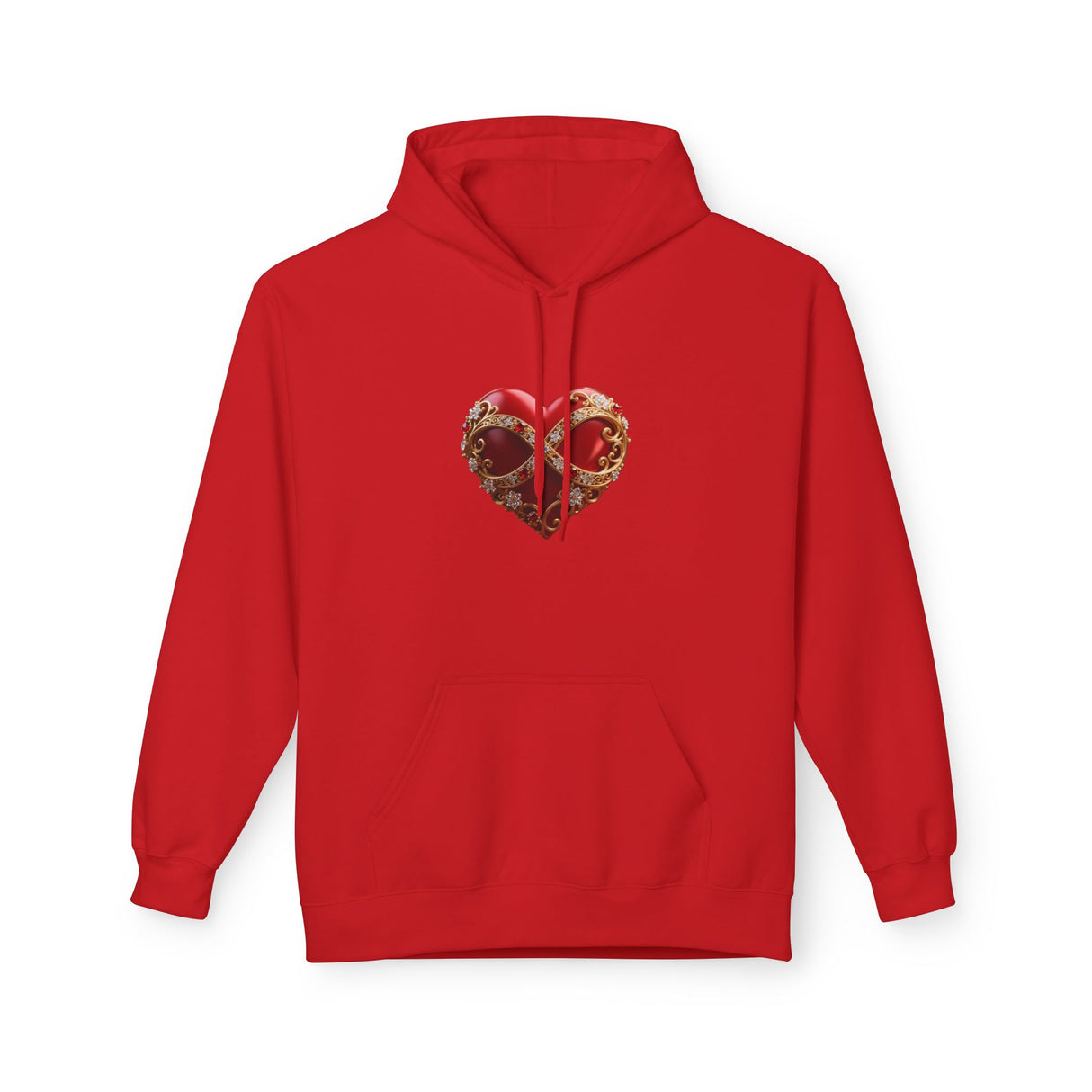 Rose Heart Hoodie — Vintage Floral Heart Graphic Pullover