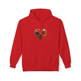 Rose Heart Hoodie — Vintage Floral Heart Graphic Pullover