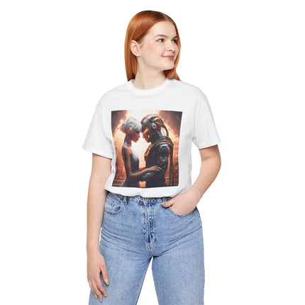 Futuristic Love Tee for Her | Sci-Fi Enthusiast Shirt, Unisex Graphic Tee, Gift for Her, Casual Wear, Geeky Apparel