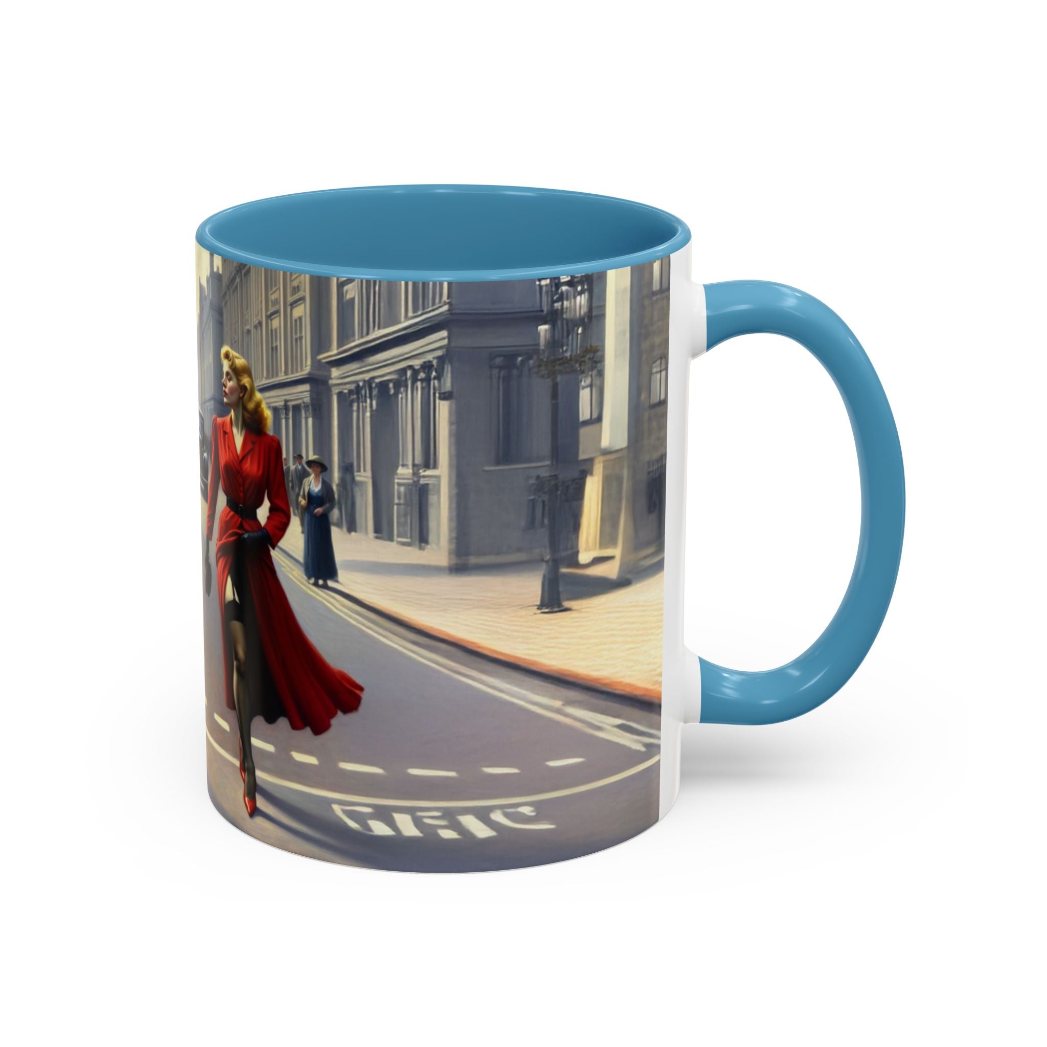 Vintage Glamour Accent Coffee Mug paired with refreshing summer iced tea.