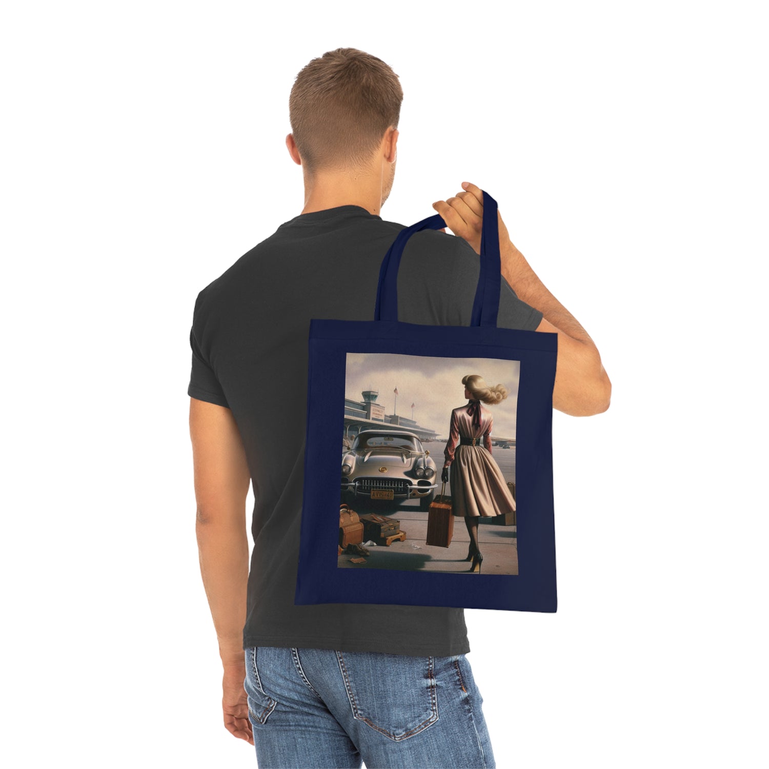 The Vintage Travel Cotton Tote Bag featuring its vibrant and creative designs.