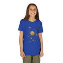 Celestial Compass Youth Tee featuring a stunning astrology-inspired graphic design.