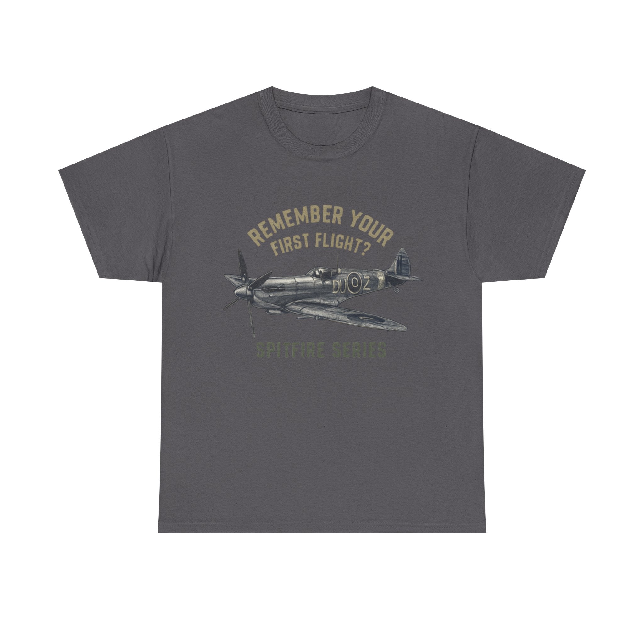 Back view of the Spitfire Series T-Shirt displaying the ribbed collar, designed for stretch and shape retention.