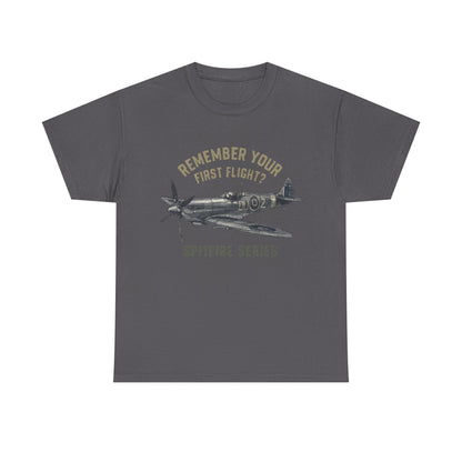Back view of the Spitfire Series T-Shirt displaying the ribbed collar, designed for stretch and shape retention.