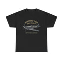 Vintage illustration of a Spitfire aircraft featured on the 'Remember Your First Flight' Tee.