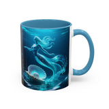 Mermaid Shell Accent Coffee Mug – Ocean Fantasy 11/15oz US