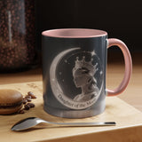 Daughter of the Moon Accent Coffee Mug — Celestial Crowned Woman 11/15oz US