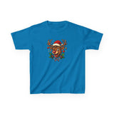 Kids Christmas Reindeer Tee — Cute Santa Hat Rudolph Holiday Shirt displayed with matching Christmas accessories.