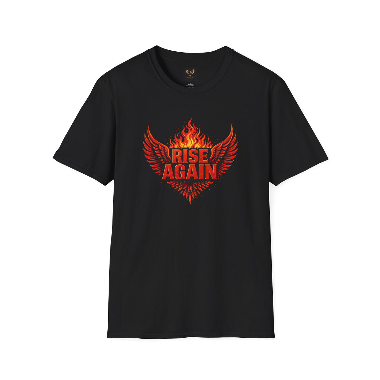 Rise Again Phoenix T-Shirt — Flaming Wings Graphic Tee