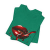 Red Lip Design Unisex Jersey Tee | Casual Wear, Trendy Shirt, Gift for Her, Summer Style, Statement Top