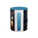 Elegant Urban Nightlife Coffee Mug tucked into a bag, perfect for on-the-go coffee lovers.